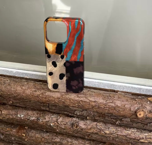 iPhone 16 / 16 Pro / 16 Pro Max / iPhone 17 / 17 Pro / 17 Pro Air / 17 Pro Max Case – Colorful Patchwork Design