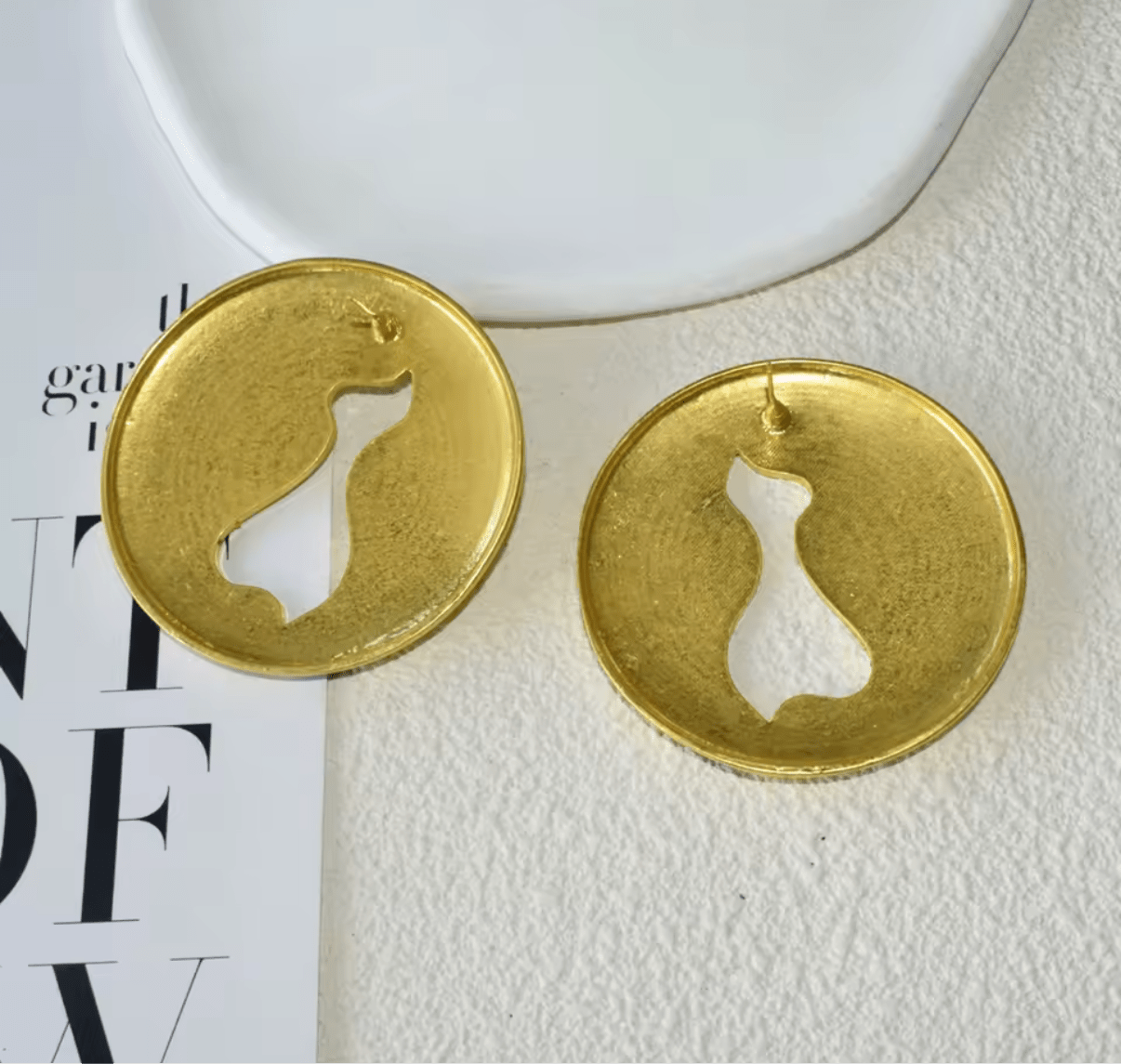Modern Abstract Gold Statement Earrings - Gimmie Jewelry
