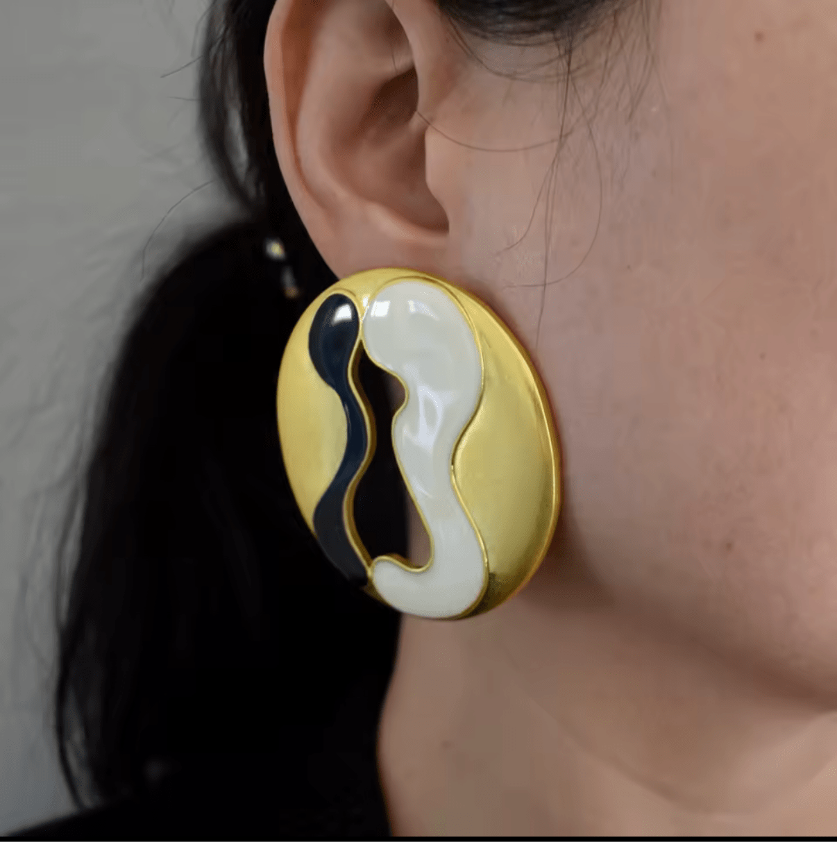 Modern Abstract Gold Statement Earrings - Gimmie Jewelry