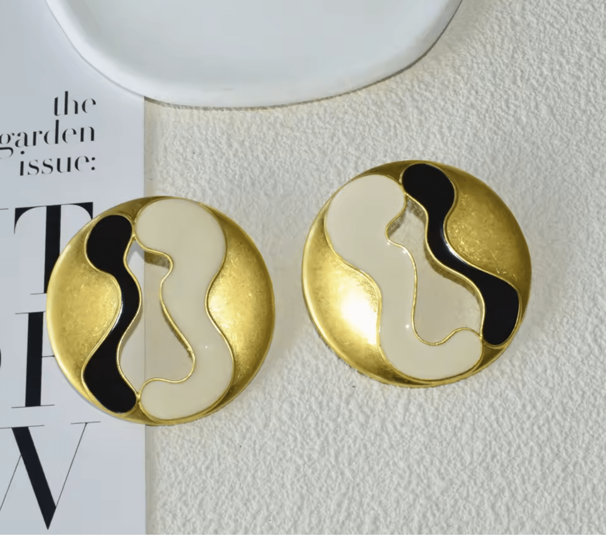 Modern Abstract Gold Statement Earrings - Gimmie Jewelry