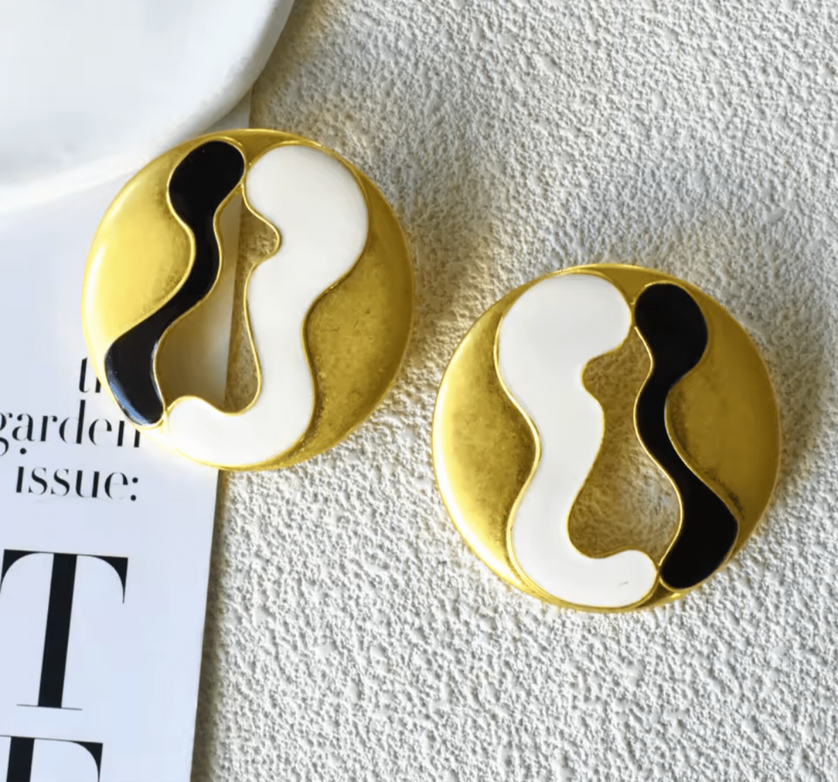 Modern Abstract Gold Statement Earrings - Gimmie Jewelry
